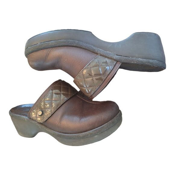 Crocs Cobbler Quilt Women's Size 9 Brown Leather Platform Clog Shoes Comfort - Picture 2 of 15